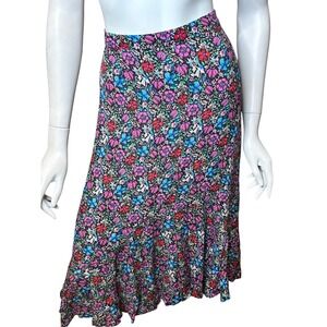 Philosophy Republic Floral High-low Ruffle Midi Skirt Size Small NWT